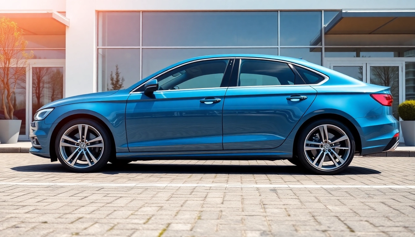 Vorbereitung zur Leasing Rückgabe München: perfekt aufbereitetes Fahrzeug vor Autohaus.