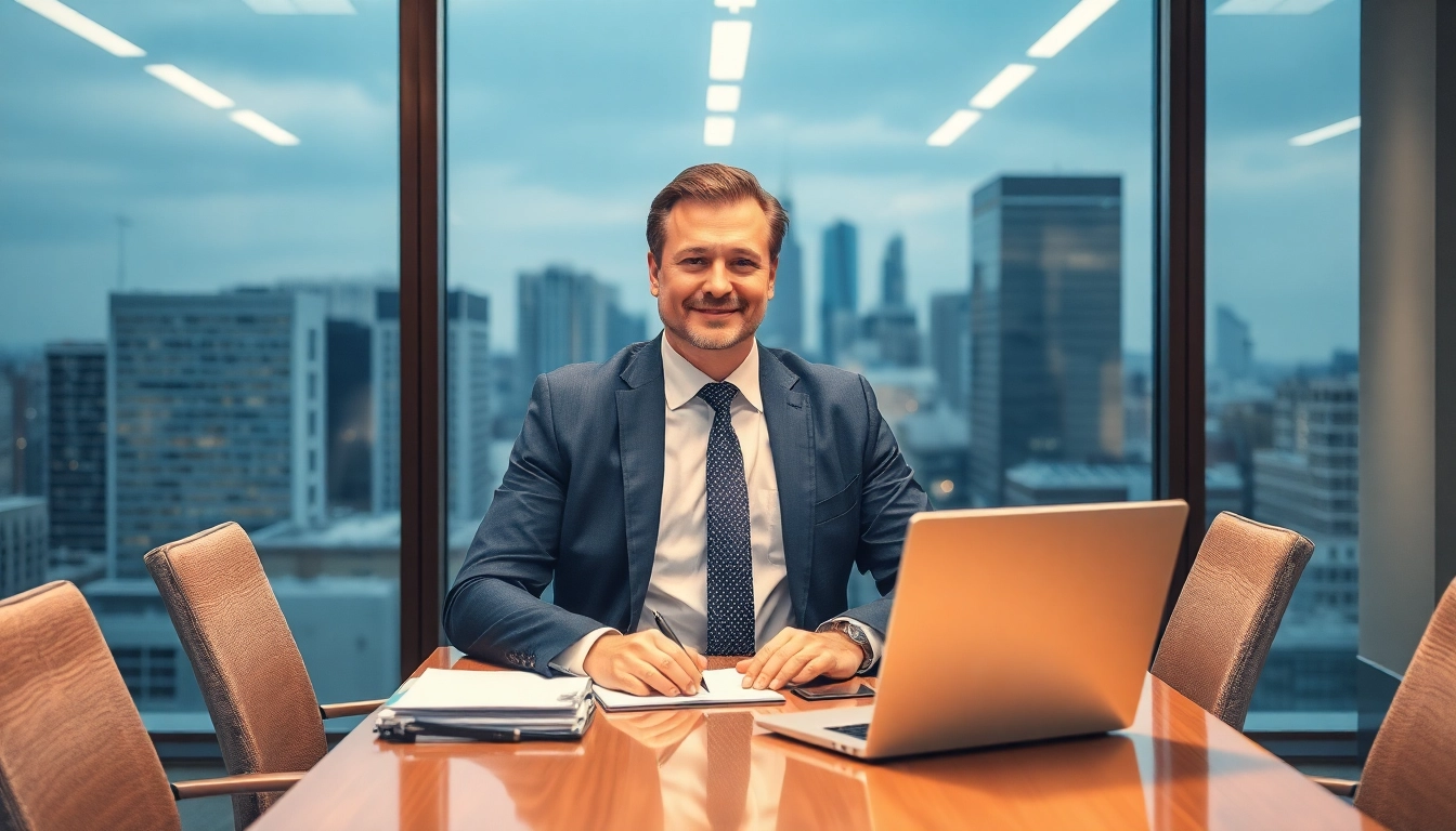 Professioneller Headhunter Vertrieb prüft Bewerbungsunterlagen in einem modernen Büro