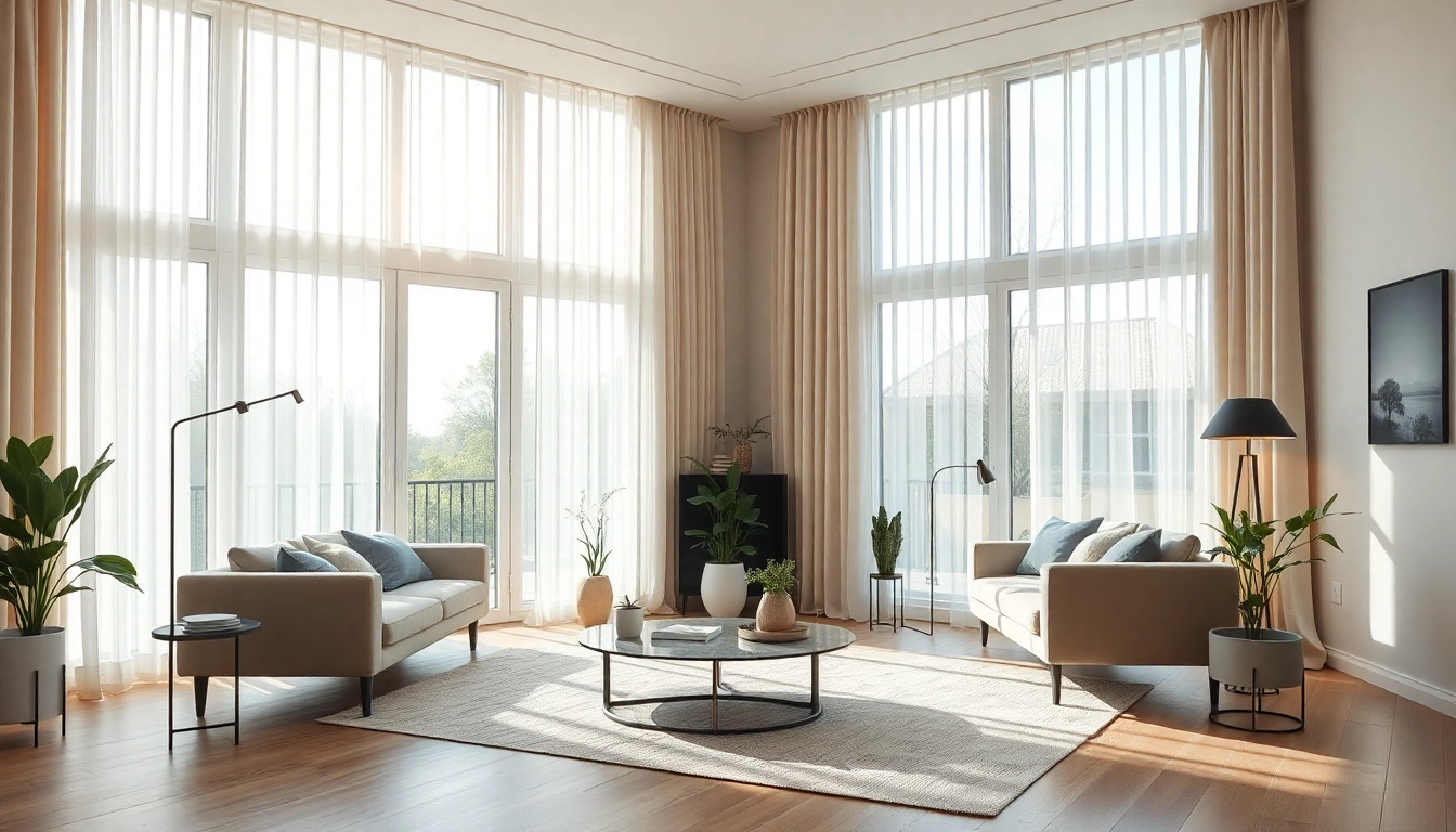 Stellen Sie sich vor, ein Plissee nach Maß in einem modernen Wohnzimmer mit hellem Licht und eleganter Textur.