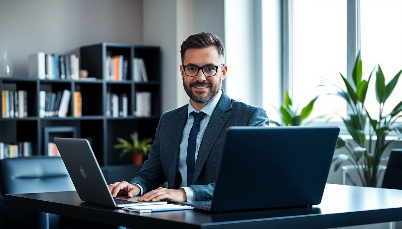 Headhunter Karlsruhe berät Kunden professionell in elegantem Büro.