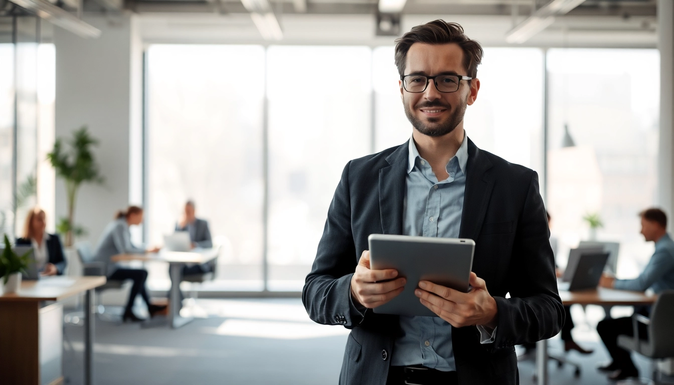Headhunter Erfurt berät einen Klienten im modernen Büro.