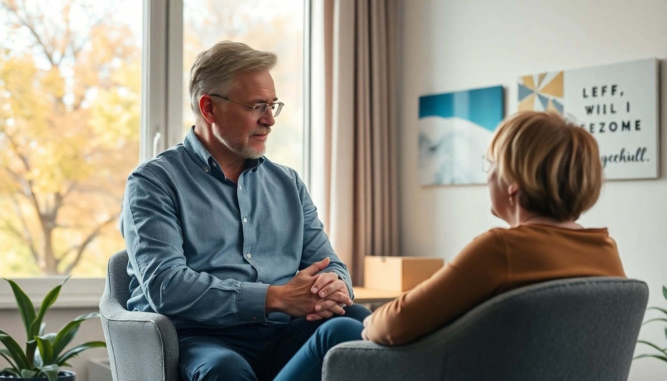 Coaching in Lebenskrisen: Ein Coach bietet Unterstützung in einem modernen Büro.